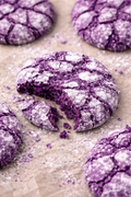 Ube-Coconut Crinkle Cookie